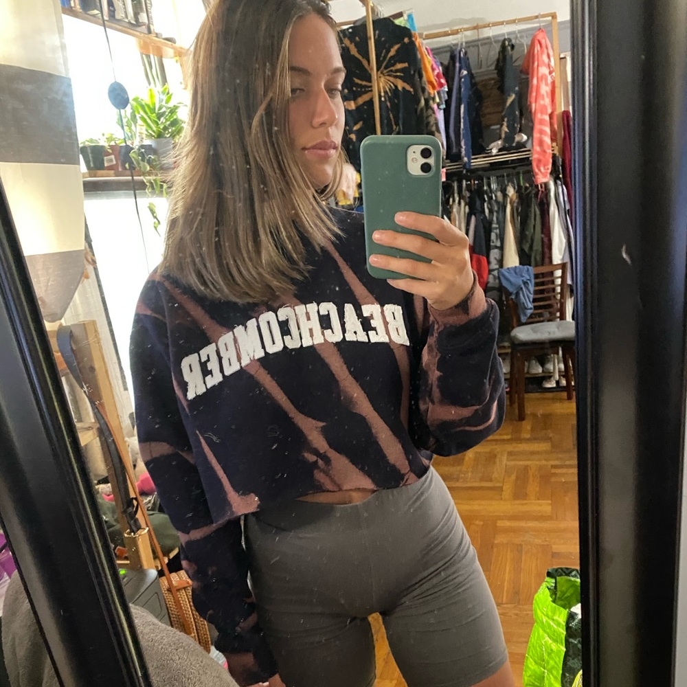 cropped bleached sweatshirt